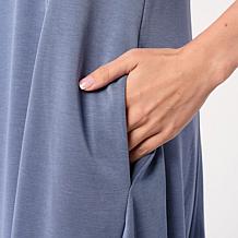 "As Is" WynneCollection Sueded Jersey Sleeveless Balloon Dress