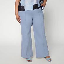 "As Is" WynneDenim Straight-Leg Denim Pant with Pin Tuck