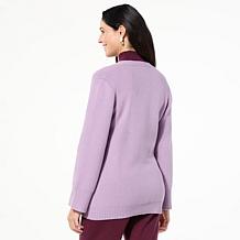 "As Is" WynneLayers Button-Front Rounded Sleeve Cardigan with Shaping