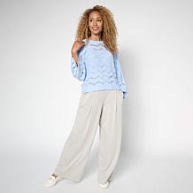 "As Is" WynneLayers Chevron Open-Stitch Sweater