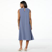 "As Is" WynneLayers Chiffon Overlay Dress with Embroidery