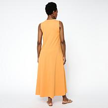 "As Is" WynneLayers Cotton Spandex Jersey Midi Tank Dress