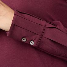 "As Is" WynneLayers Crew-Neck Curved Hem Top