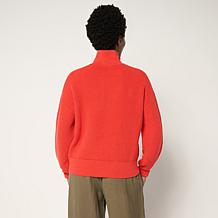 "As Is" WynneLayers Drama Sleeve Half-Zip Top