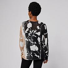 "As Is" WynneLayers Floral Print Pullover Sweater