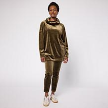 "As Is" WynneLayers Luxe Velour Cowl Neck Tunic