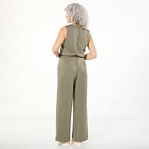 "As Is" WynneLayers Smooth Operator Scuba Knit Jumpsuit