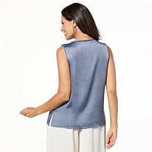 "As Is" WynneOccasion Satin V-neck Tank Top 