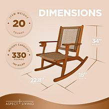 Aspect Living Vega Natural Stain Outdoor Rocking Chair