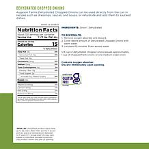 Augason Farms 1lb 7oz Dehydrated Chopped Onions - 217 Servings