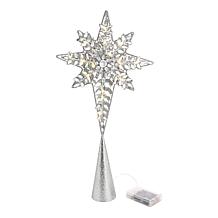 august & leo 19" LED Jeweled Bethlehem Star Tree Topper