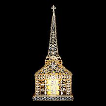august & leo 24.5" Jeweled Church with LED Candle