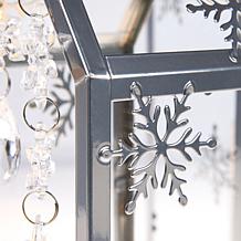 august & leo Snowflake & Crystal Metal Lantern - Set of 2