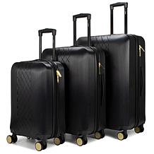 Badgley Mischka Diamond 3-Piece Expandable Luggage Set