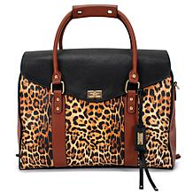 Badgley Mischka Leopard Travel Tote Weekender Bag