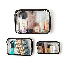 Baggallini Set of 3 Clear Travel Pouches