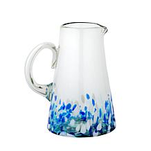 Bahia Handblown Mexican Glass Pitcher 