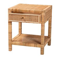 bali & pari Adelia Modern Bohemian 1-Drawer Nightstand