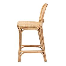 bali & pari Adrena Modern Bohemian Rattan Counter Stool