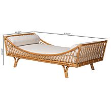 bali and pari Akemi Rattan Daybed with Cushion