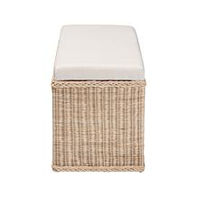 bali and pari Barid Rattan Storage Bench with Large Cushion 