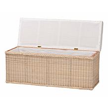 bali and pari Barid Rattan Storage Bench with Large Cushion 