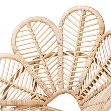 bali & pari Bianca Modern Bohemian Rattan Flower Chair