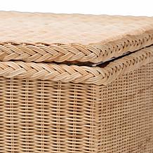 bali and pari Caden Rattan Storage Bench with Lid