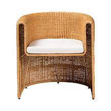 bali and pari Carina Rattan Barrel Dining Chair