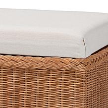 bali and pari Eamon Rattan Storage Bench with Cushion