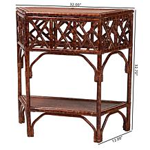 bali and pari Gaspar Rattan Console Table