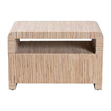 bali and pari Hannah Bohemian Grasscloth Nightstand