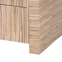 bali and pari Hannah Bohemian Grasscloth Nightstand