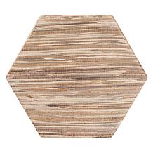 bali and pari Idana Bohemian Hexagonal Grasscloth End Table 