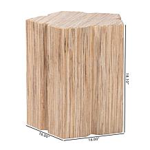 bali and pari Janeth Bohemian Grasscloth End Table - 18.1" x 16" x 16"