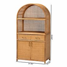 bali and pari Mairen Arched Rattan Storage Cabinet