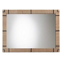 bali and pari Mirai Bohemian Grasscloth 30" x 40" Rectangular Mirror