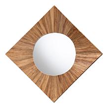 bali and pari Mosa Bohemian Grasscloth Accent Mirror