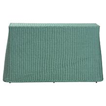 bali and pari Palm Scallop Console Table with Rattan and Metal Frame