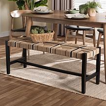 Bali and Pari Prita Bohemian Woven Dining Bench - White