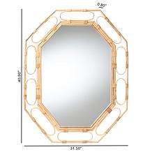 bali and pari Remedy Octagonal Rattan Wall Mirror