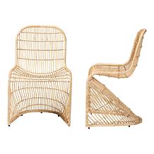 bali and pari Rosalba Rattan Dining Chair Set