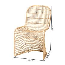 bali and pari Rosalba Rattan Dining Chair Set
