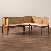 bali & pari Tabanan Modern Bohemian 2-Piece Dining Nook Banquette Set
