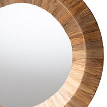 bali and pari Tarun 20" Bohemian Grasscloth Mirror