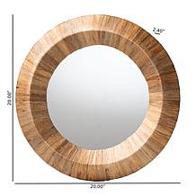 bali and pari Tarun 20" Bohemian Grasscloth Mirror