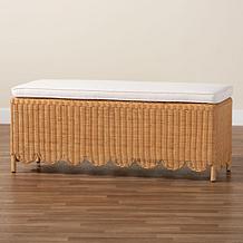 bali and pari Teresa Rattan Ottoman Bench