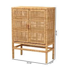 bali & pari Vivan Modern Bohemian 3-Shelf Storage Cabinet