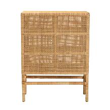 bali & pari Vivan Modern Bohemian 3-Shelf Storage Cabinet