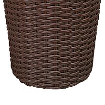 Balkene Home Noah Round Wicker Planter 2-Piece Set - Mocha